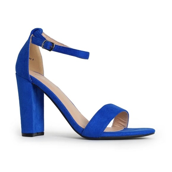 j adams Shoes - J. Adams Cobalt Blue Chunky Heels